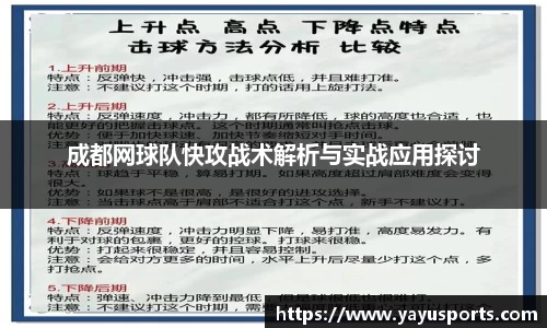 成都网球队快攻战术解析与实战应用探讨